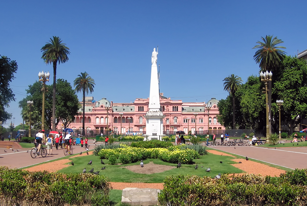 View of Buenos Aires Pink House, Argentina's president office